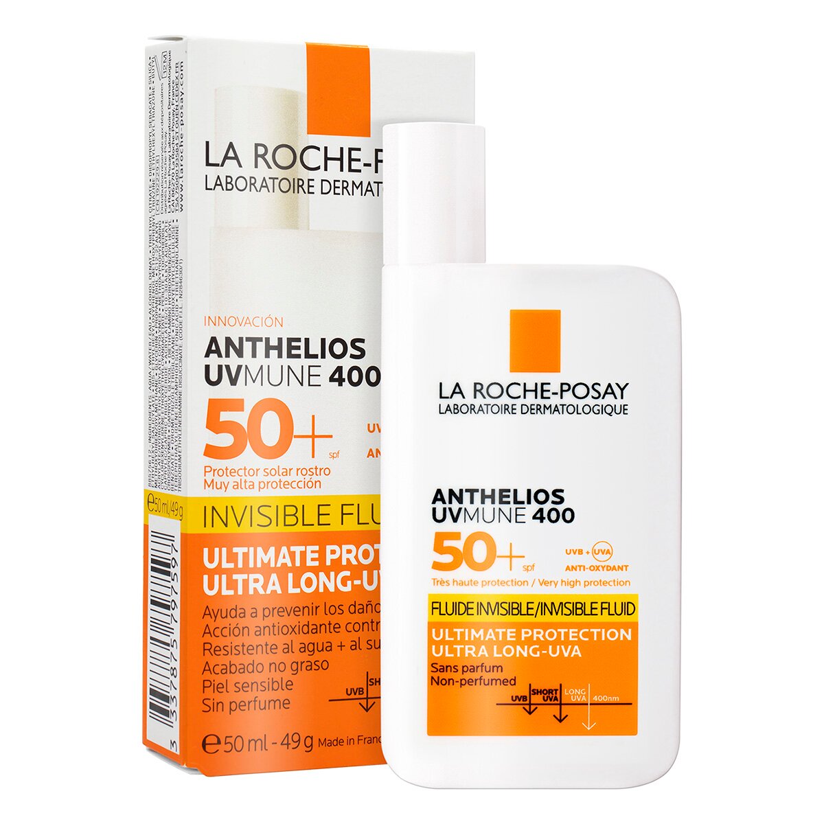 LA ROCHE Posay Anthelios UV Mune 400 Invisible Fluid SPF50 50ml ...