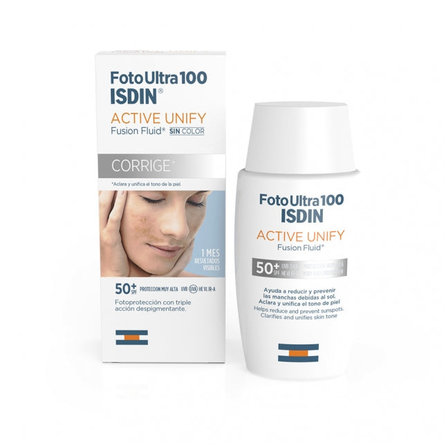ISDIN 100 FOTOULTRA ACTIVE UNIFY SPF50+ 50ML COLORLESS